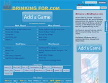 Tablet Screenshot of drinkingfor.com